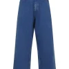 Jeans Marni logo-patch albastru