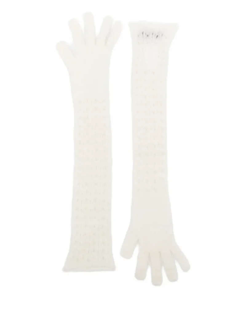Manusi Fabiana Filippi Long-Fingerless alb