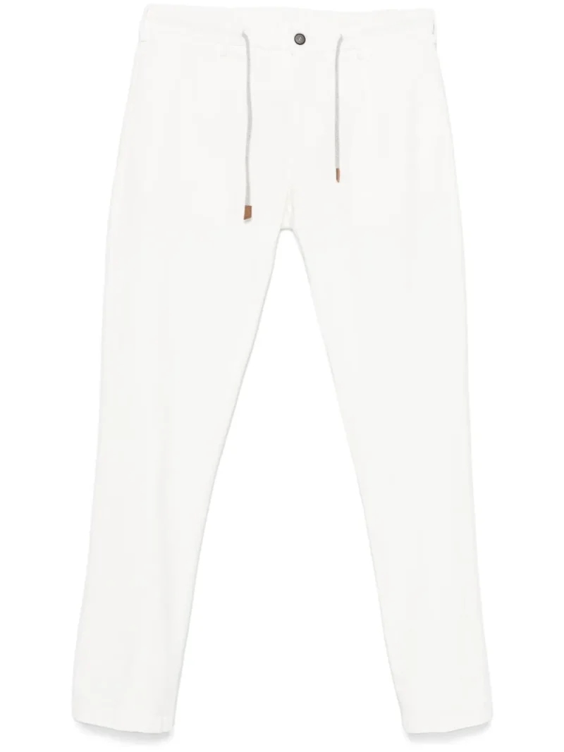 Pantaloni Eleventy Tapered alb
