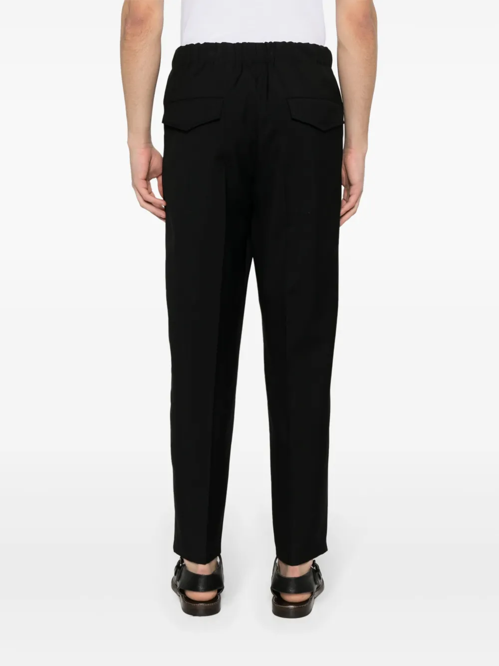 Pantaloni Jil Sander elasticated-waist negru - imagine 4