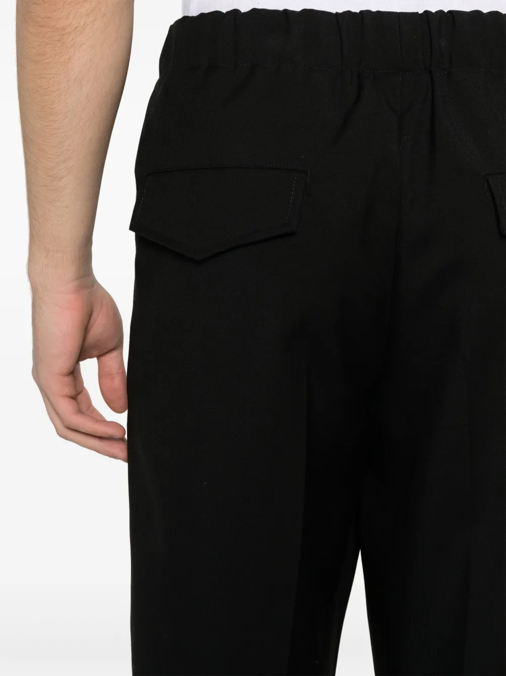 Pantaloni Jil Sander elasticated-waist negru - imagine 3
