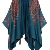 Poncho Etro Paisley-Print albastru