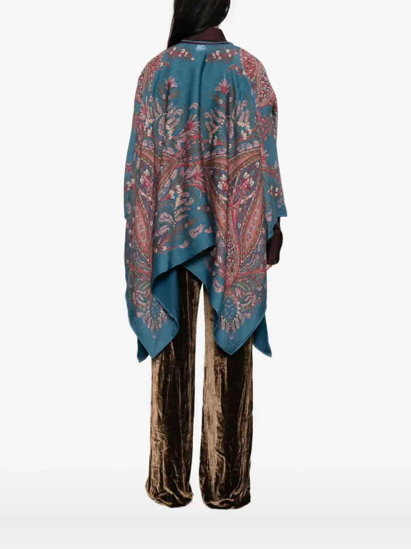 Alternative view of Poncho Etro Paisley-Print albastru