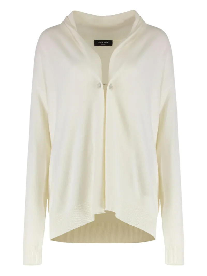 Pulover Fabiana Filippi Cardigan Pearl-Button ecru