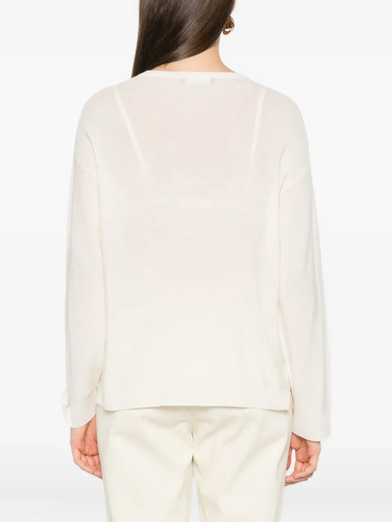 Alternative view of Pulover Fabiana Filippi V-neck Long-Sleeve bej