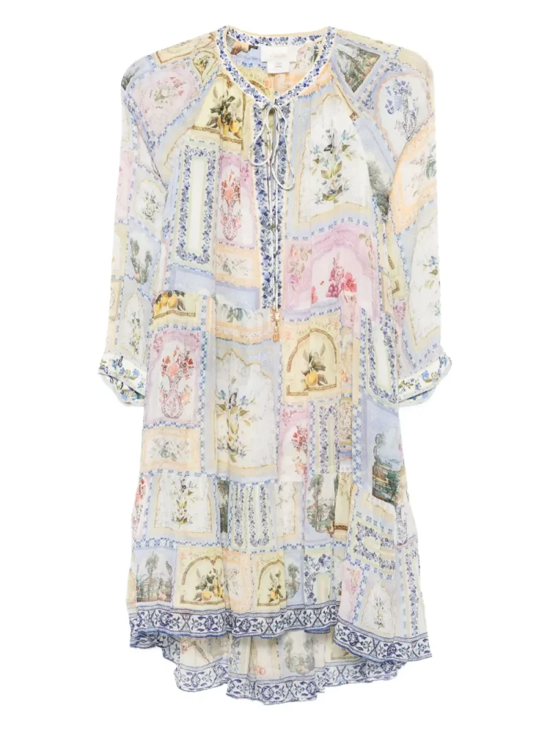 Rochie Camilla Botanical Ballads Floral-Print Tiered multicolor