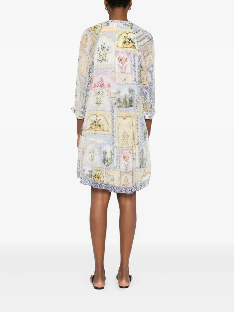 Alternative view of Rochie Camilla Botanical Ballads Floral-Print Tiered multicolor