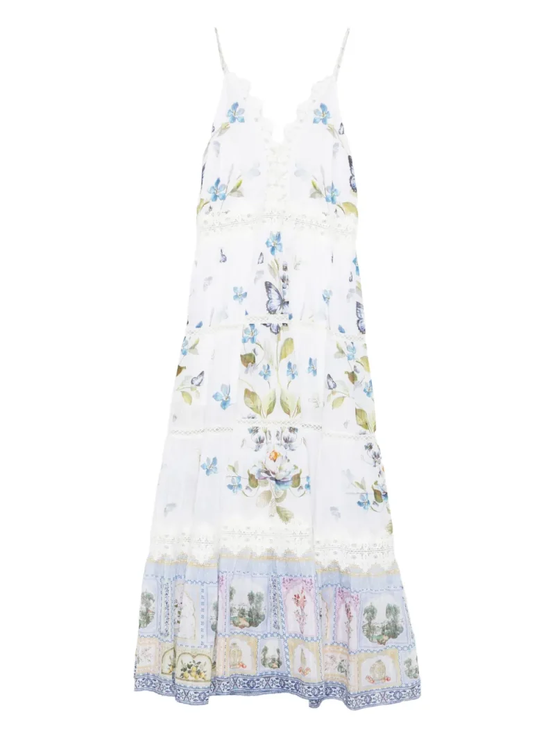 Rochie Camilla Floral Tiered Lace ecru