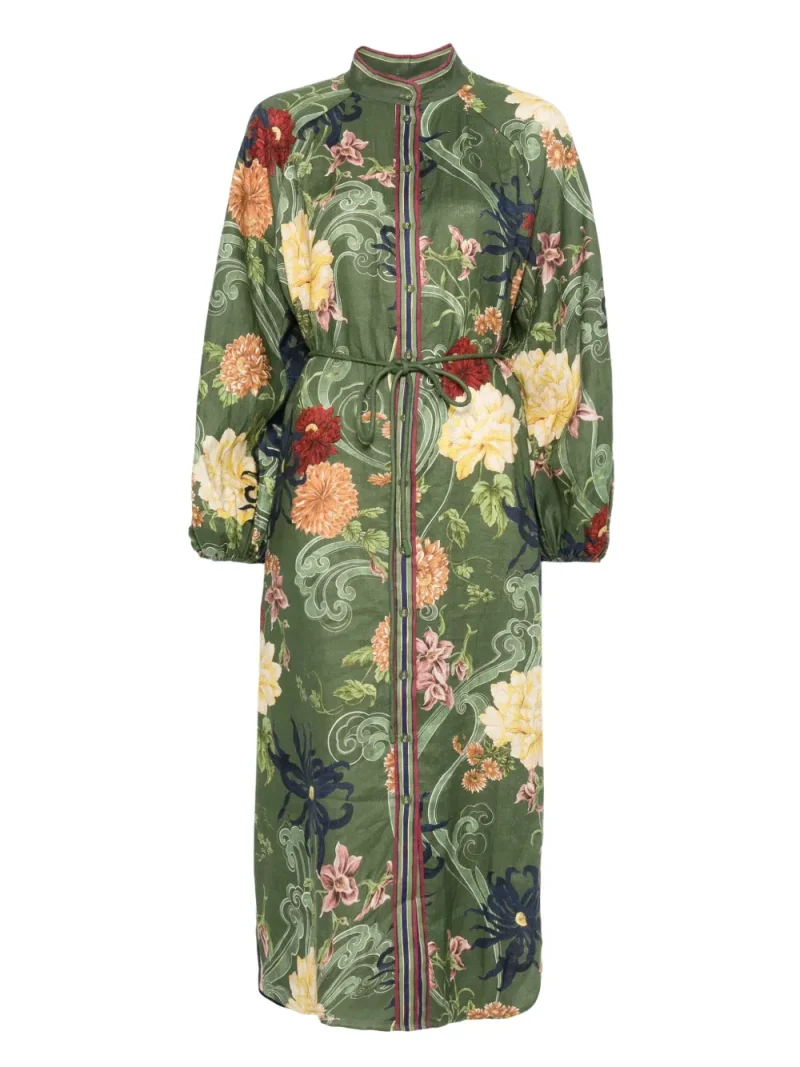 Rochie maxi Alemais Avery khaki