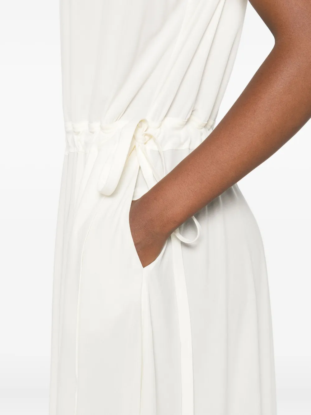 Rochie maxi Fabiana Filippi Sleeveless bej - imagine 5