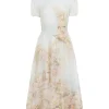 Rochie midi Zimmermann Memento Floral-Print alb