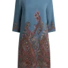 Rochie mini ETRO Paisley-Print albastru
