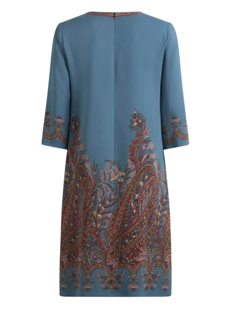 Alternative view of Rochie mini ETRO Paisley-Print albastru