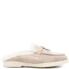Saboti Doufur-trim suede mules