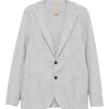 Sacou Eleventy Pinstripe Wool gri