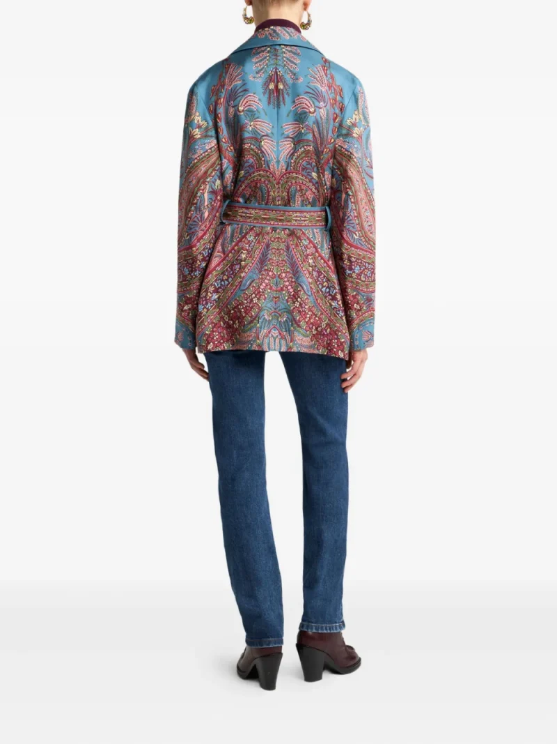 Alternative view of Sacou Etro Paisley-Print Silk albastru