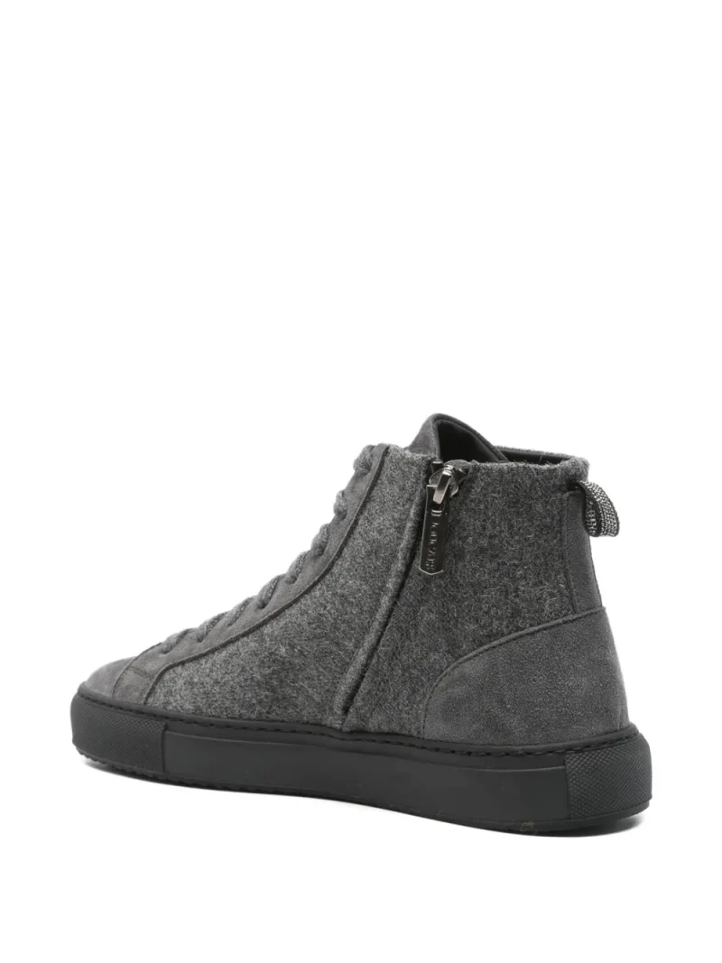 Alternative view of Sneakers Doucal's Suede Lace-Up gri