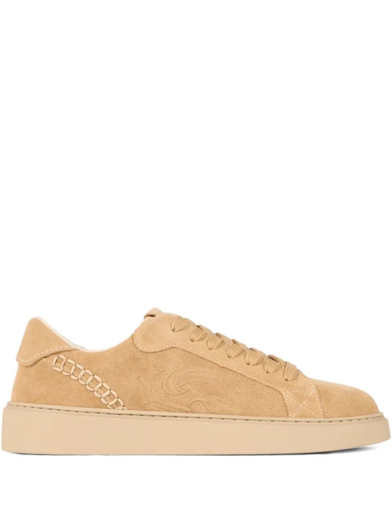 Sneakers ETRO Embroidered suede maro