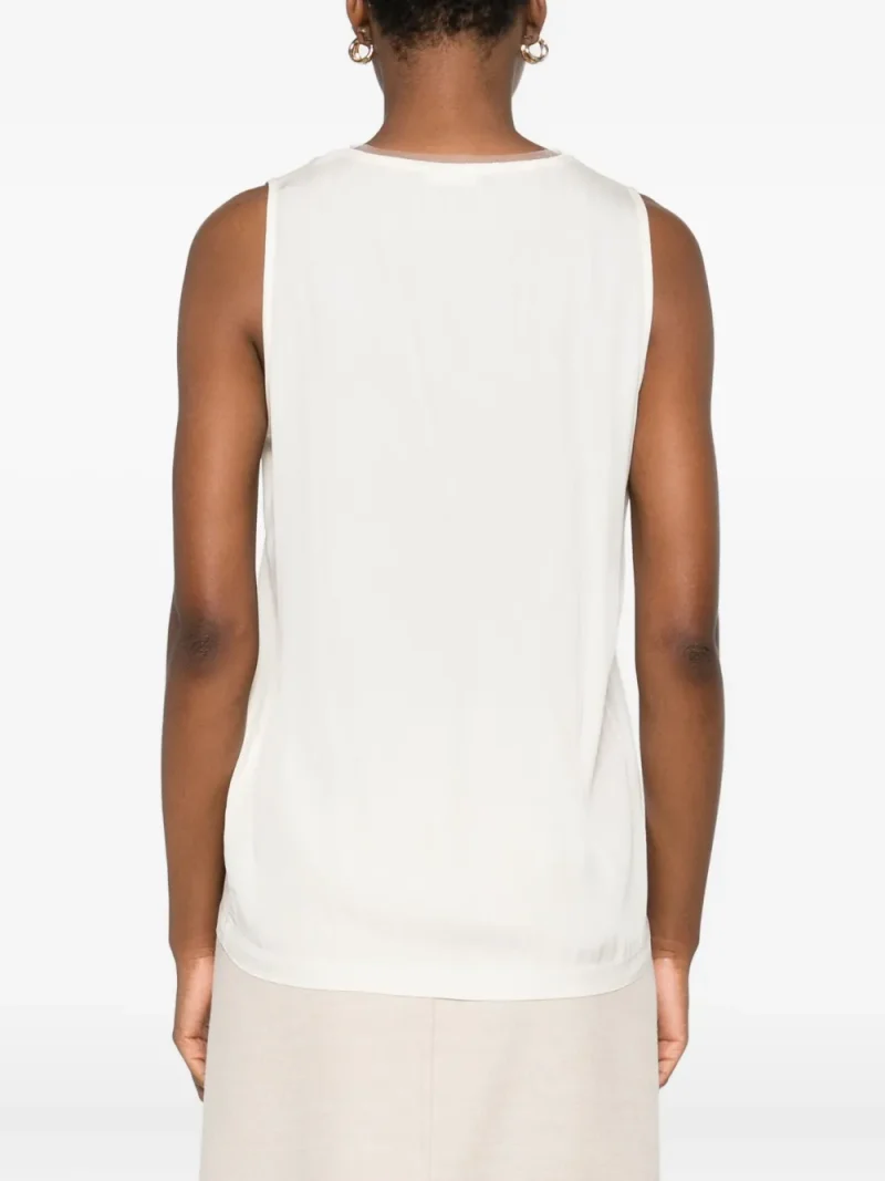 Alternative view of Top Fabiana Filippi V-neck Sleeveless alb