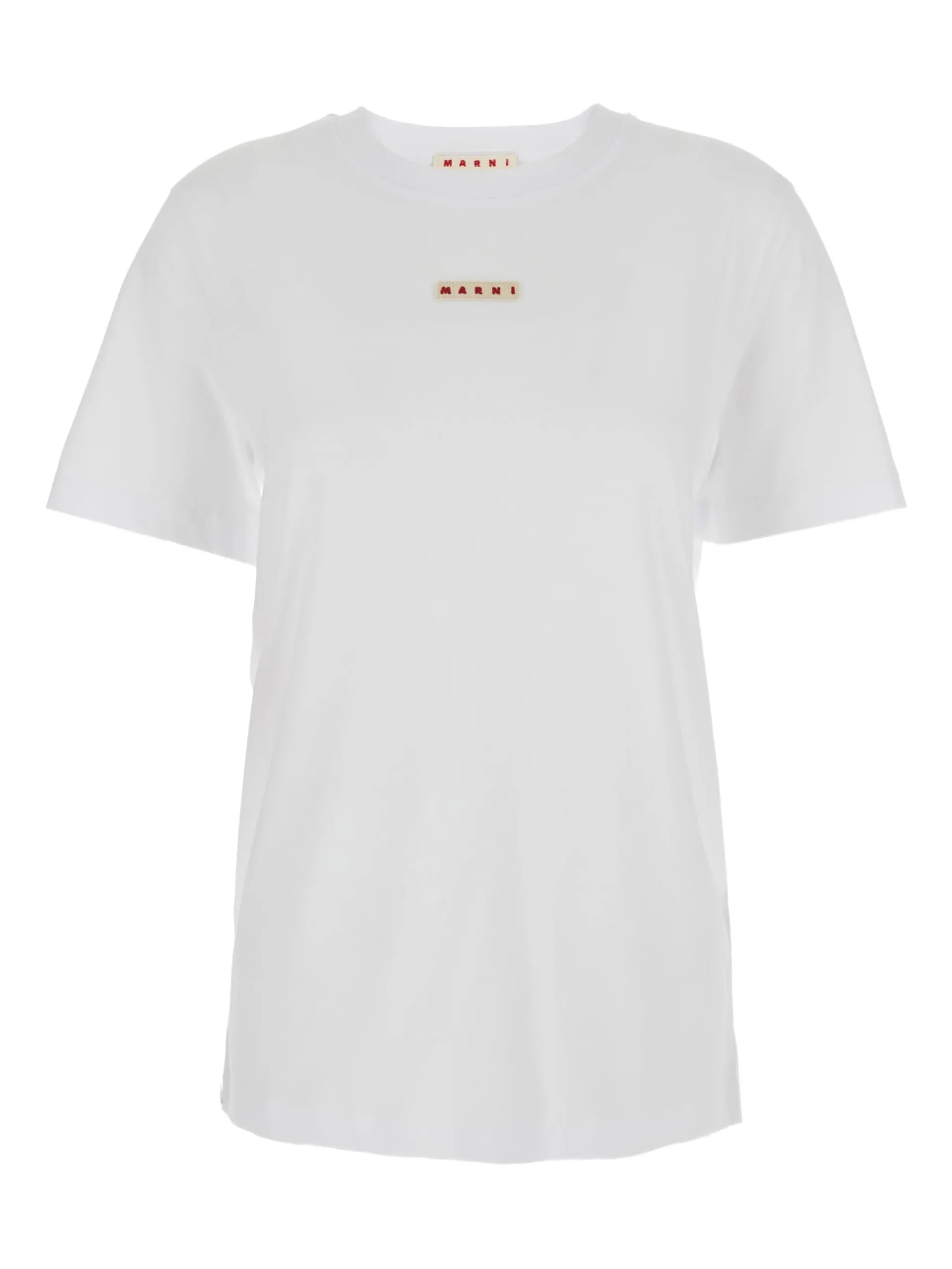 Tricou Marni logo-embellished alb