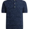 Tricou polo ETRO Jacquard bleumarin