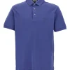 Tricou polo Etro Paisley-Print Button albastru