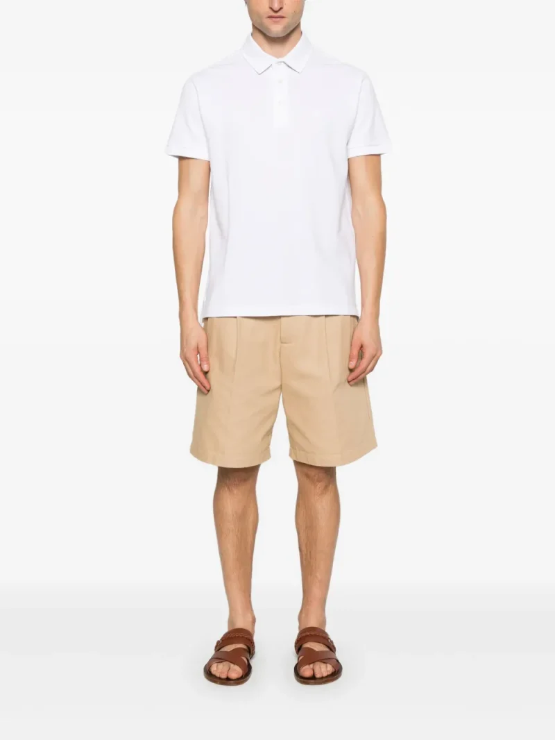 Alternative view of Tricou polo ETRO Pegaso-embroidered alb