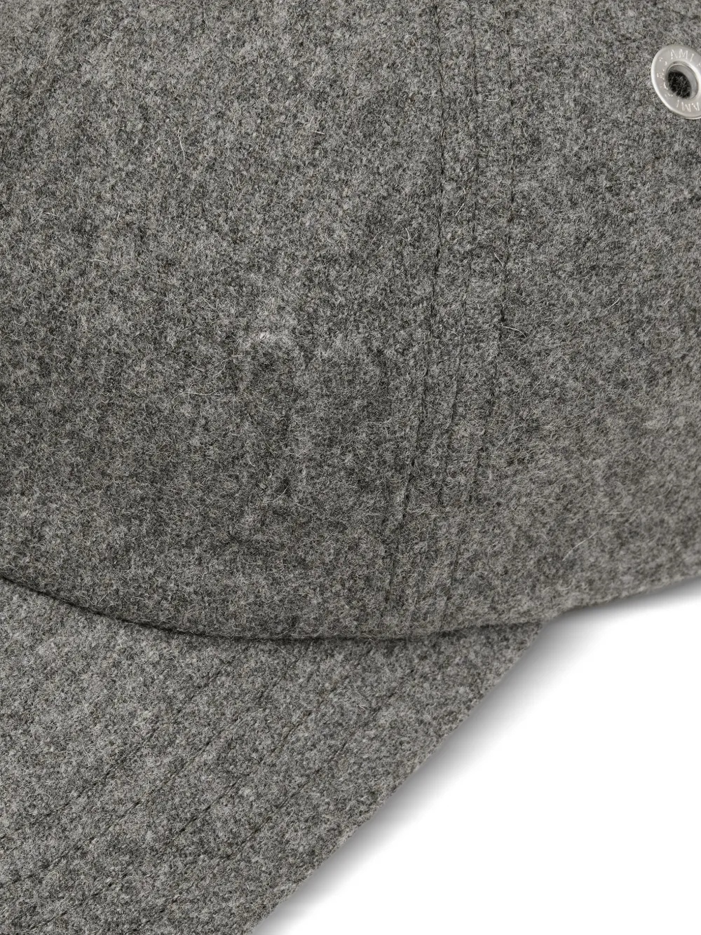 Sapca Ami Paris Ami de Coeur Cotton Embossed gri - imagine 4