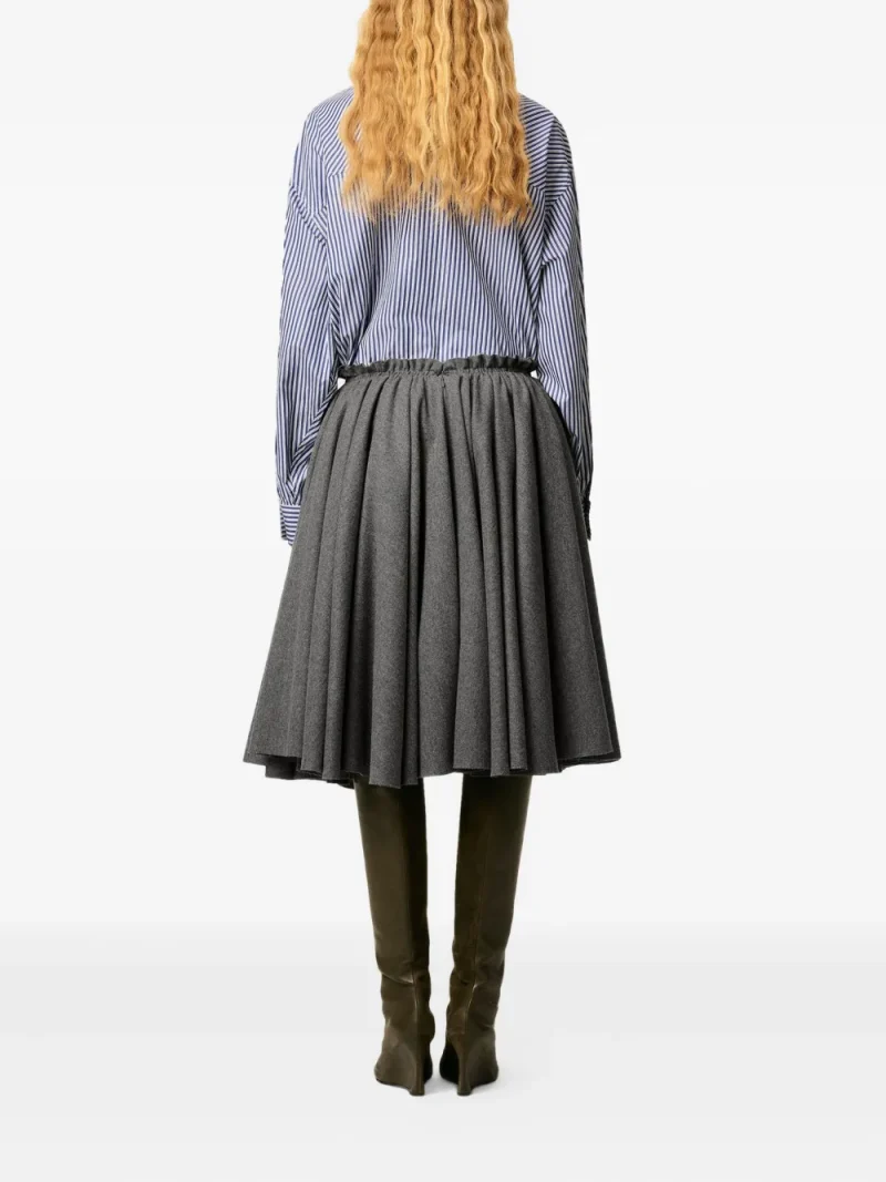 Alternative view of Fusta midi Ami Paris Corolla Wool gri