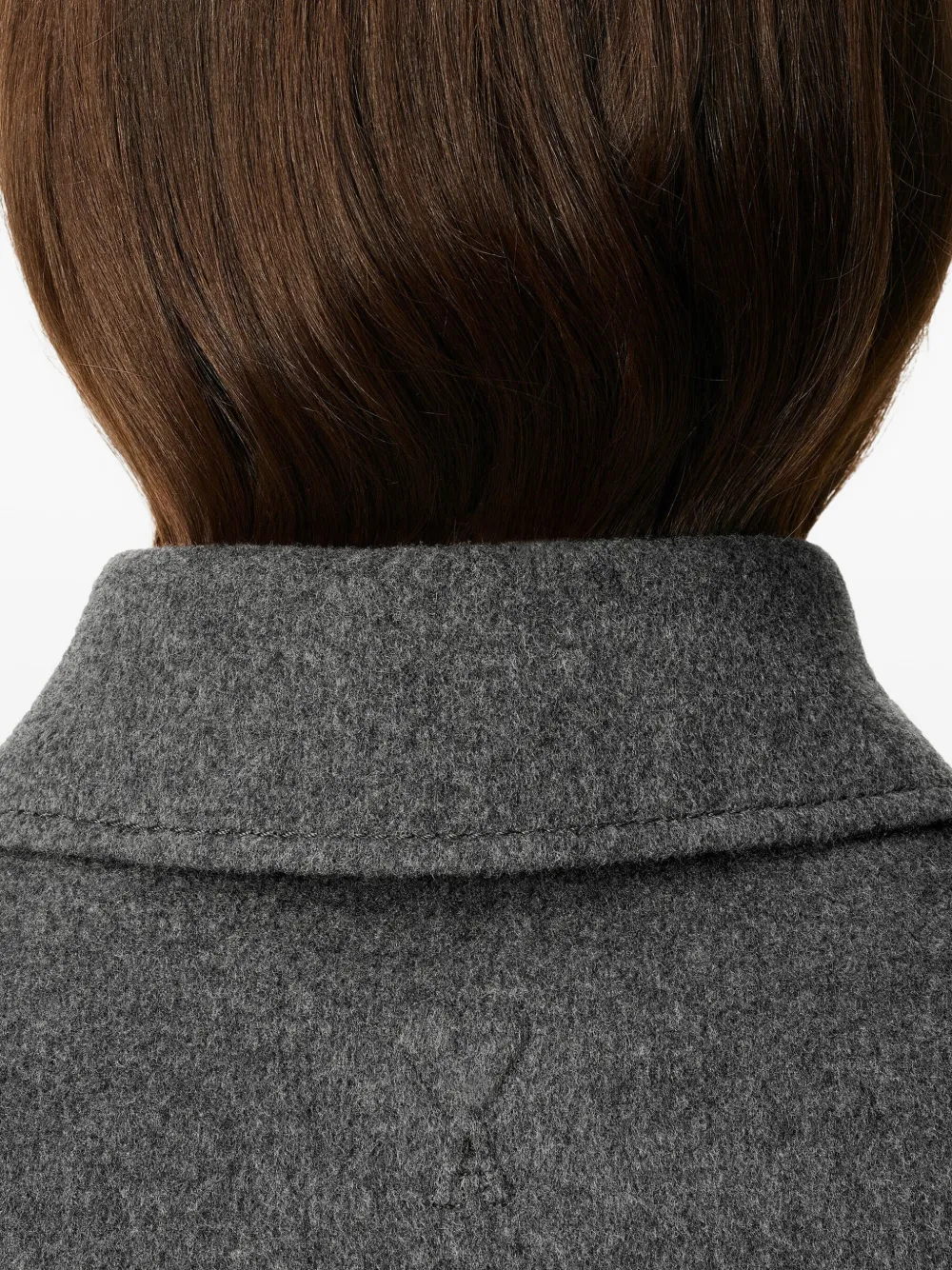 Jacheta Ami Buttoned Wool Boxy gri - imagine 6