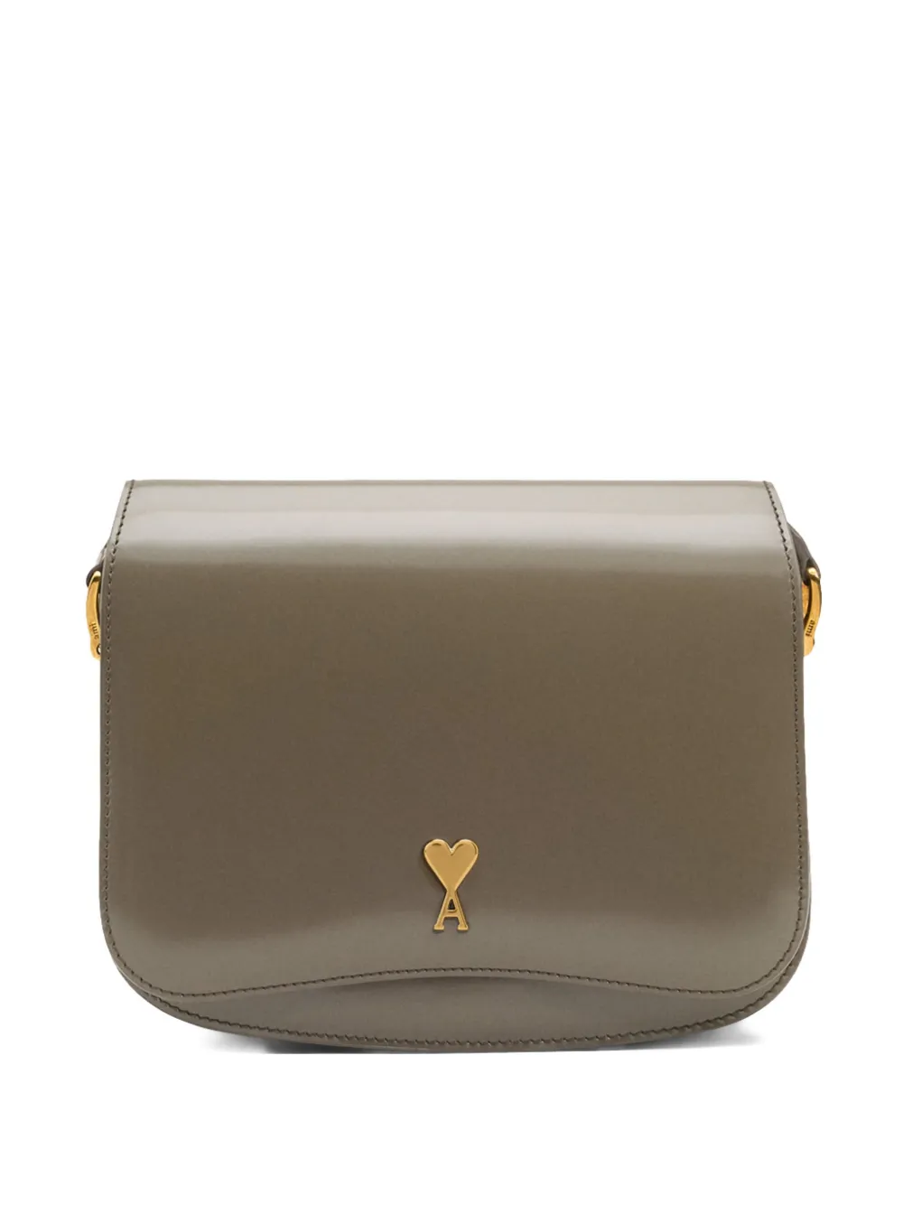 Geanta Ami Paris Black Glazed Leather Paris Paris gri