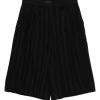 Pantaloni scurti Juun.J Pinstriped Pleated negru