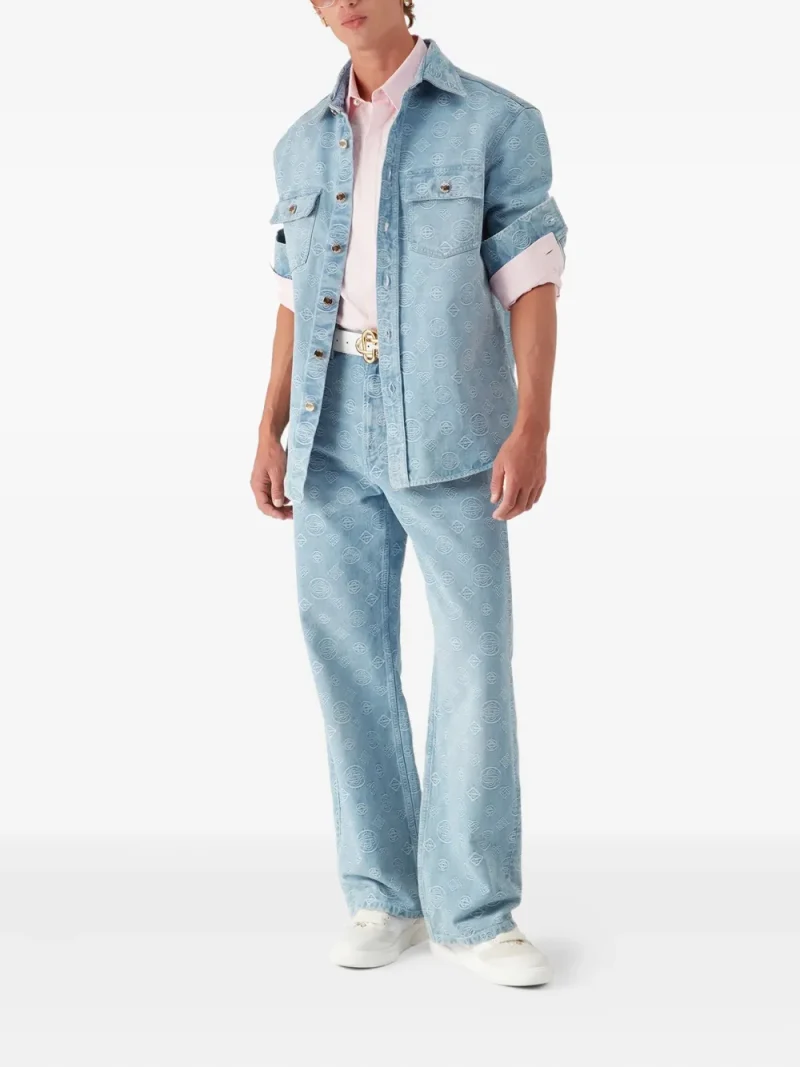 Alternative view of Jacheta Casablanca Monogram-Embroidered albastru