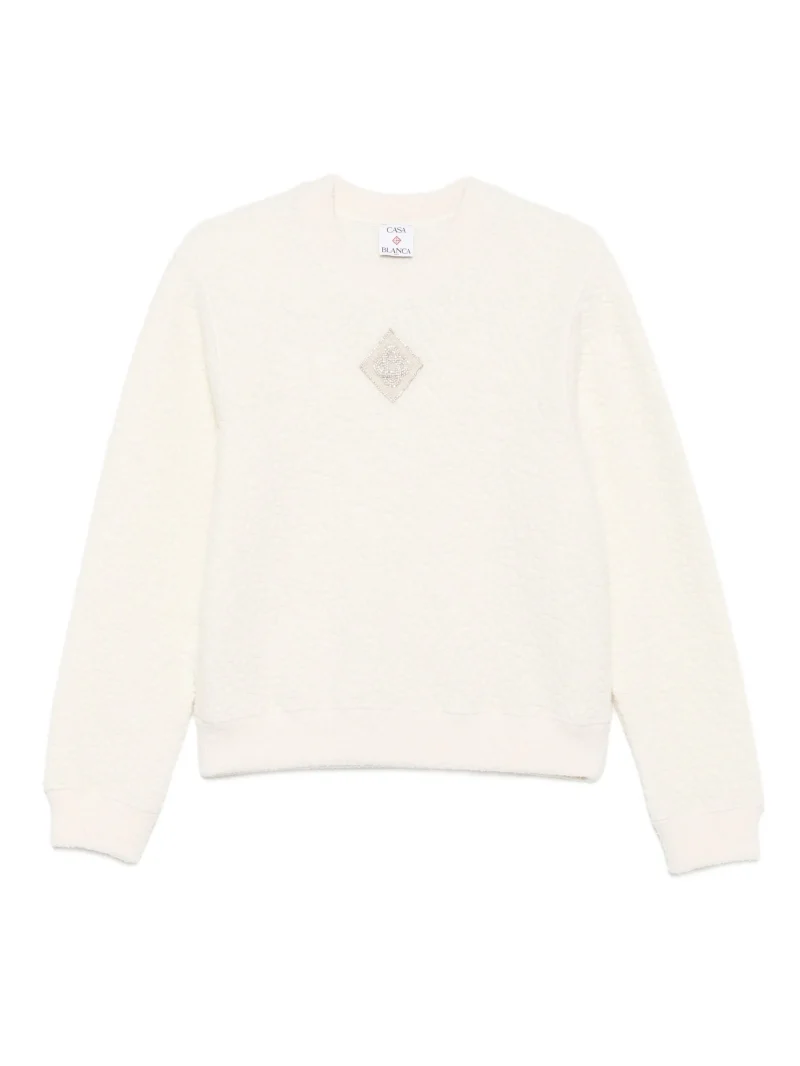 Bluza Casablanca logo-detail alb