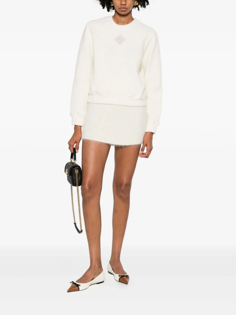 Alternative view of Bluza Casablanca logo-detail alb