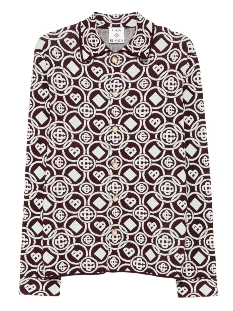 Camasa Casablanca monogram button multicolor