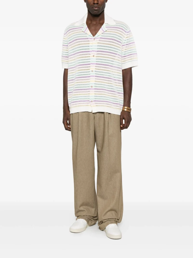 Alternative view of Camasa Casablanca striped short-sleeve alb