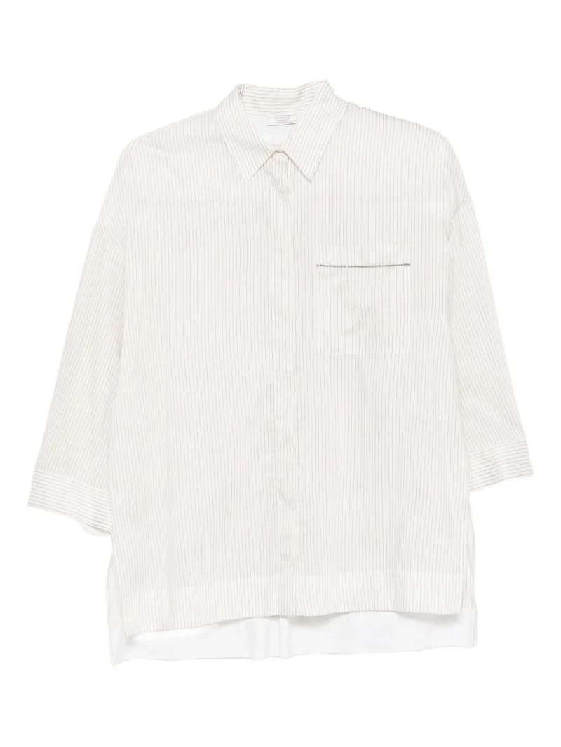 Camasa Peserico pinstripe ecru