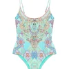 Costum de baie Camilla embellished paisley-print