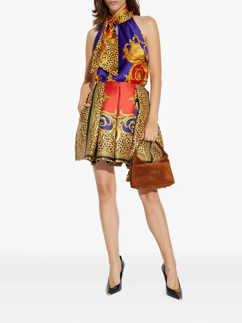 Alternative view of Fusta mini Versace volume-pleats ballet multicolor