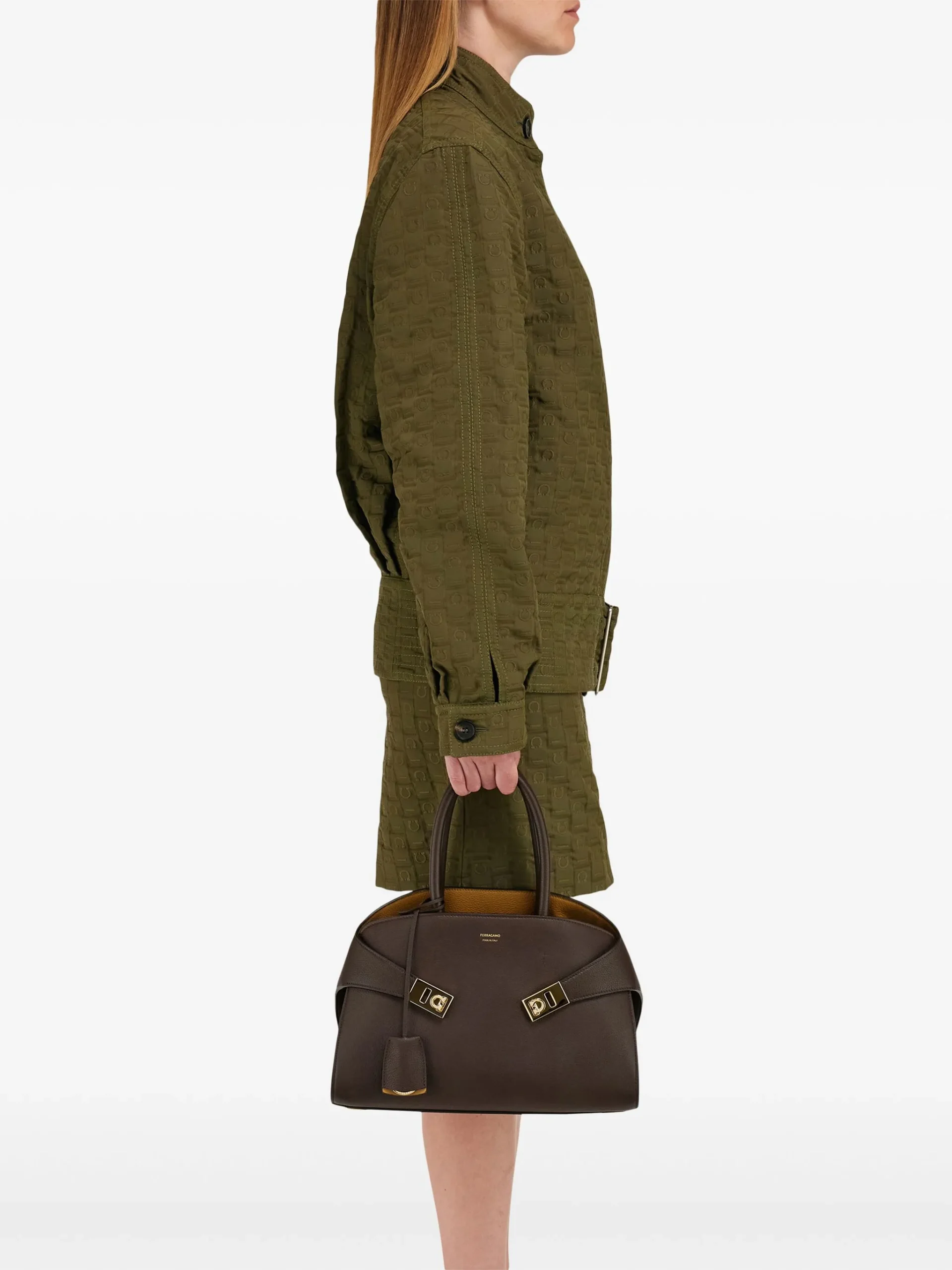 Geanta Ferragamo Hug tote maro - imagine 2