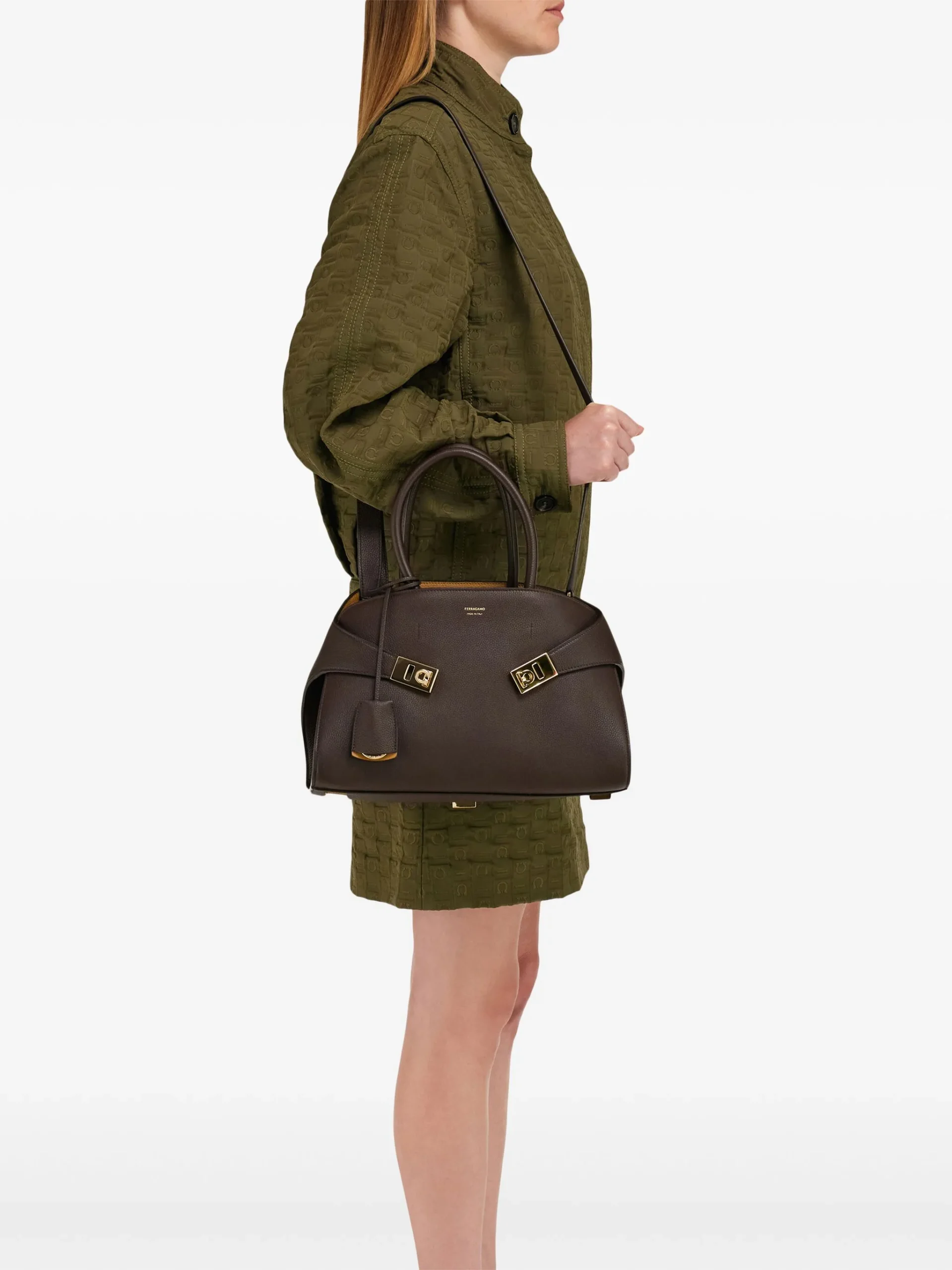 Geanta Ferragamo Hug tote maro - imagine 7