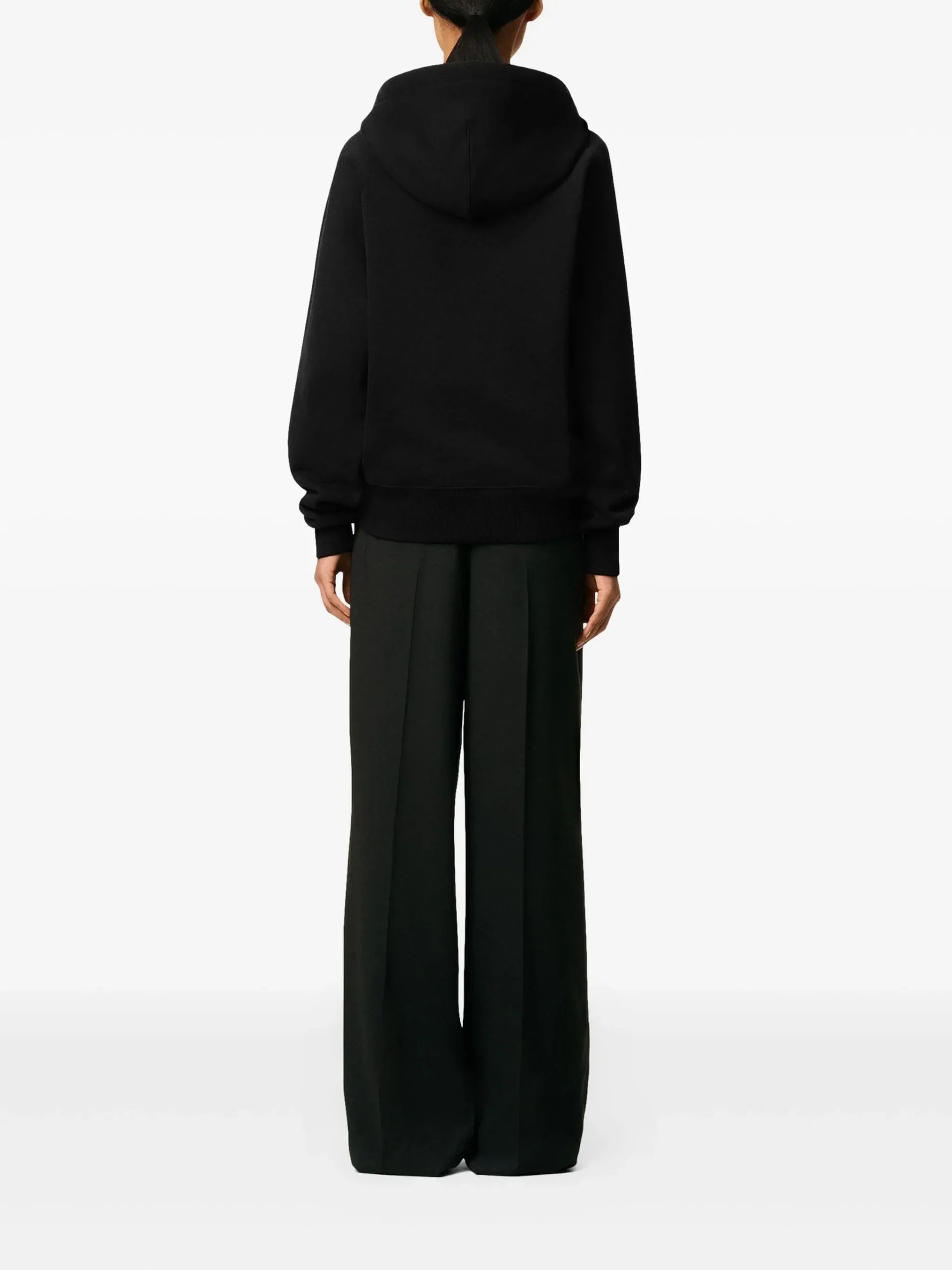 Hanorac AMI Paris zip-up cotton negru - imagine 6