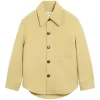Jacheta AMI Paris button-up wool crem