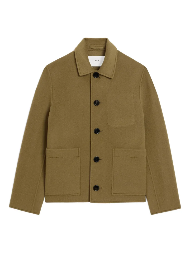 Jacheta AMI Paris wool buttoned bej