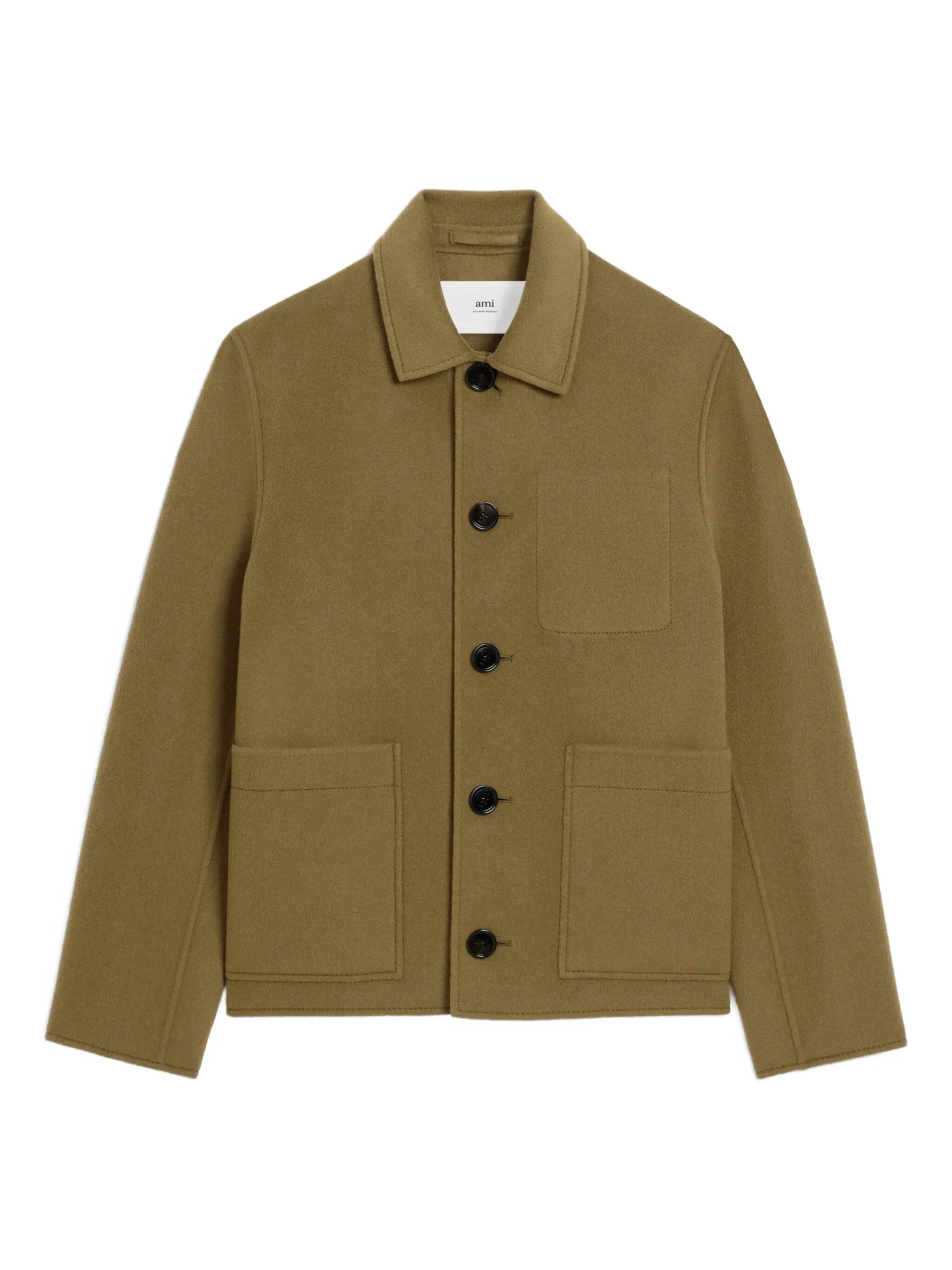 Jacheta AMI Paris wool buttoned bej