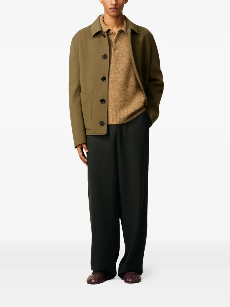 Alternative view of Jacheta AMI Paris wool buttoned bej