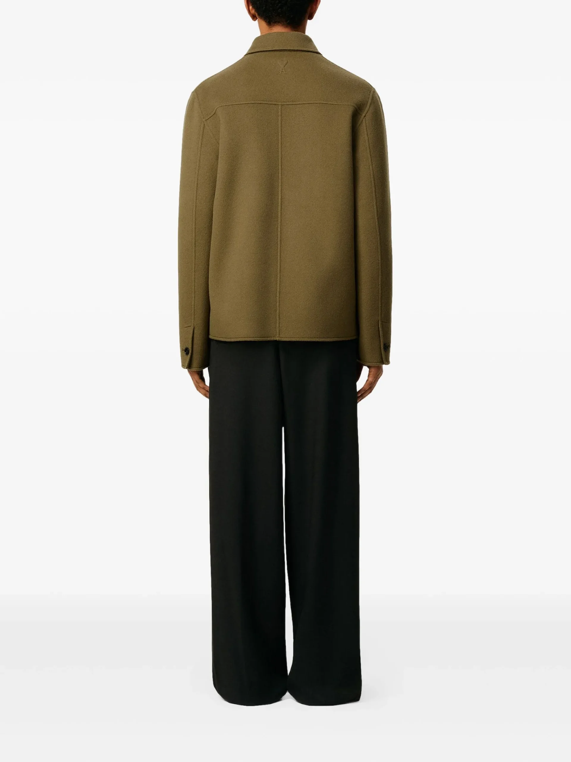 Jacheta AMI Paris wool buttoned bej - imagine 4