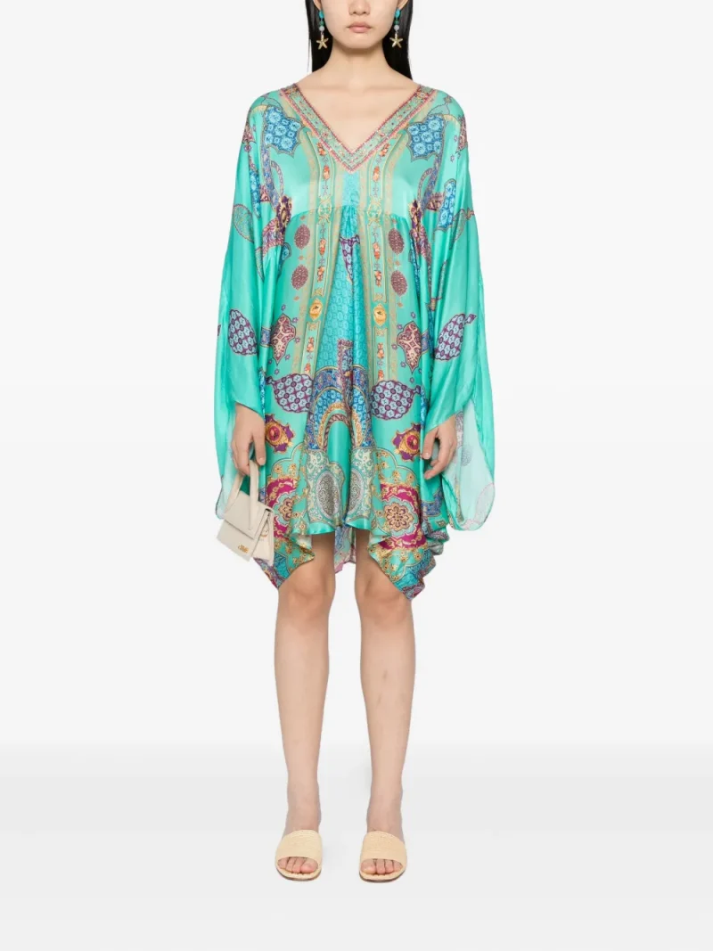 Alternative view of Kaftan Camilla The Concubine’s Corridor albastru