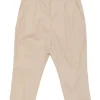 Pantaloni AMI Paris Pleated cotton bej